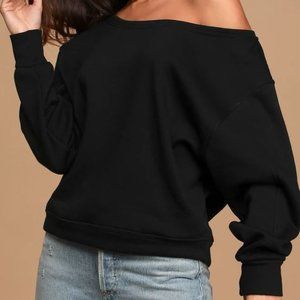 Off the shoulder sweatshirt